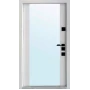 Вхідні двері Qdoors Авангард Галант (дуб табак/біла емаль+дзеркало)