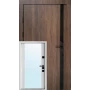 Вхідні двері Qdoors Авангард Галант (дуб табак/біла емаль+дзеркало)