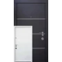 Вхідні двері Qdoors Авангард Горизонт AL (венге темний горизонт/біле дерево)
