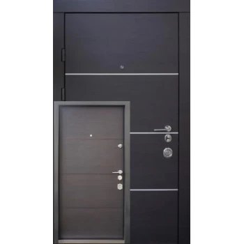 Вхідні двері Qdoors Авангард Горизонт AL (венге темний горизонт)