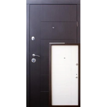 Вхідні двері Qdoors Еталон Арізона (венге темний/венге ванільний горизонт)