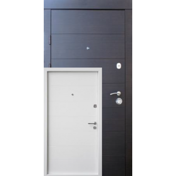 Вхідні двері Qdoors Преміум Горизонталь (венге темний горизонт/ванільний горизонт) короб 2 кольори