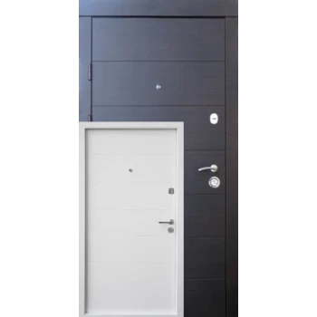Вхідні двері Qdoors Преміум Горизонталь (венге темний горизонт/ванільний горизонт) короб 2 кольори