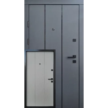 Вхідні двері Qdoors Преміум Вертикаль-АК (антрацит/грей софт)