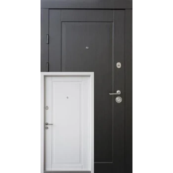 Вхідні двері Qdoors Преміум Прованс (венге темний / білий супермат)