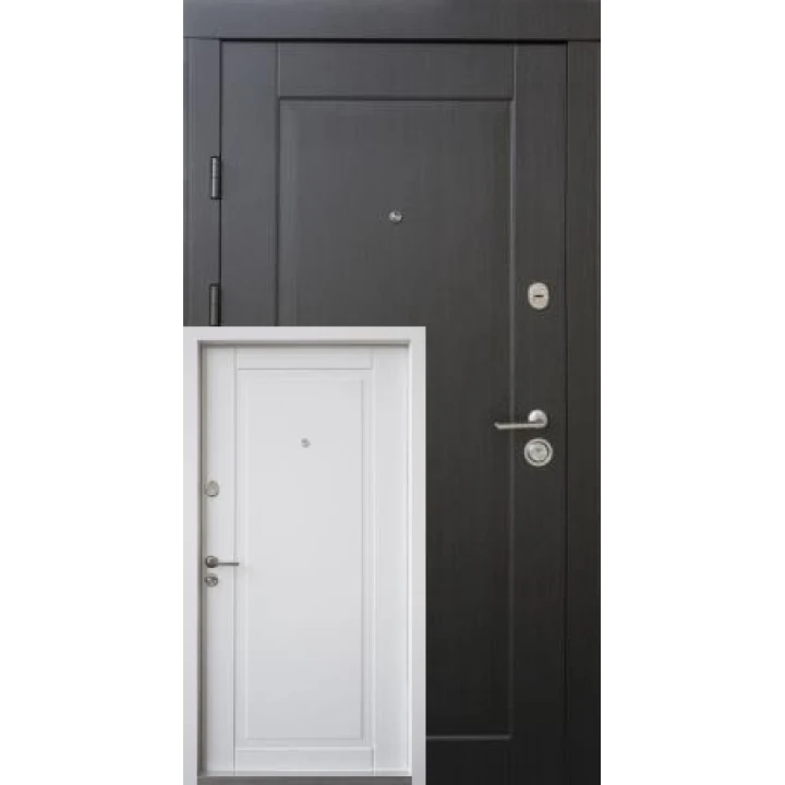 Вхідні двері Qdoors Преміум Прованс (венге темний / білий супермат)