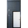 Вхідні двері Qdoors Преміум Стиль-М (венге сірий горизонт/біле дерево)
