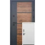 Вхідні двері Qdoors Стріт Бонд (графіт пісок фарба / декор темне дерево / Гладь Vinorit білий)