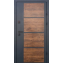 Вхідні двері Qdoors Стріт Бонд (графіт пісок фарба / декор темне дерево / Гладь Vinorit білий)