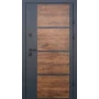 Вхідні двері Qdoors Стріт Бонд (графіт пісок фарба / декор темне дерево / Гладь Vinorit білий)