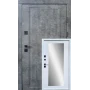Вхідні двері Qdoors  Ультра Міроу (мармур темний/біла емаль + дзеркало)