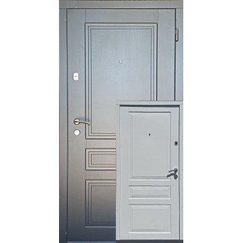 Вхідні двері Redfort Оптима Гранд графіт/білий сатин (квартира)